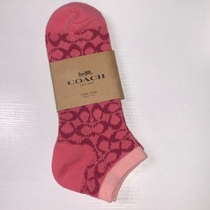 Two Pair One Size Fits All Coach Ankle Socks